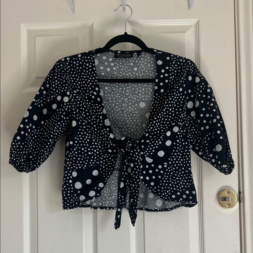 The Fifth Label Black and White Polka Dot Blouse
